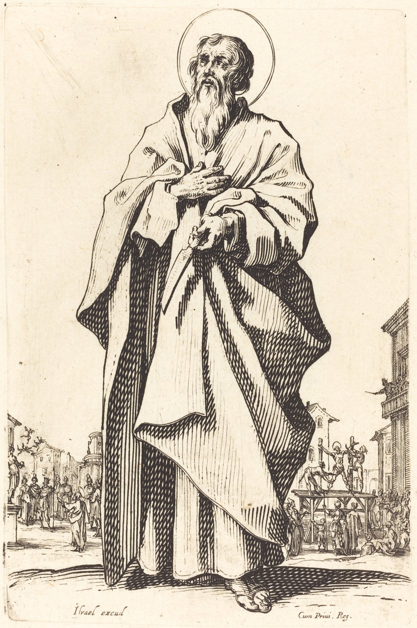 Szent Bertalan, 1631-ben jelent meg. alkotó: Jacques Callot