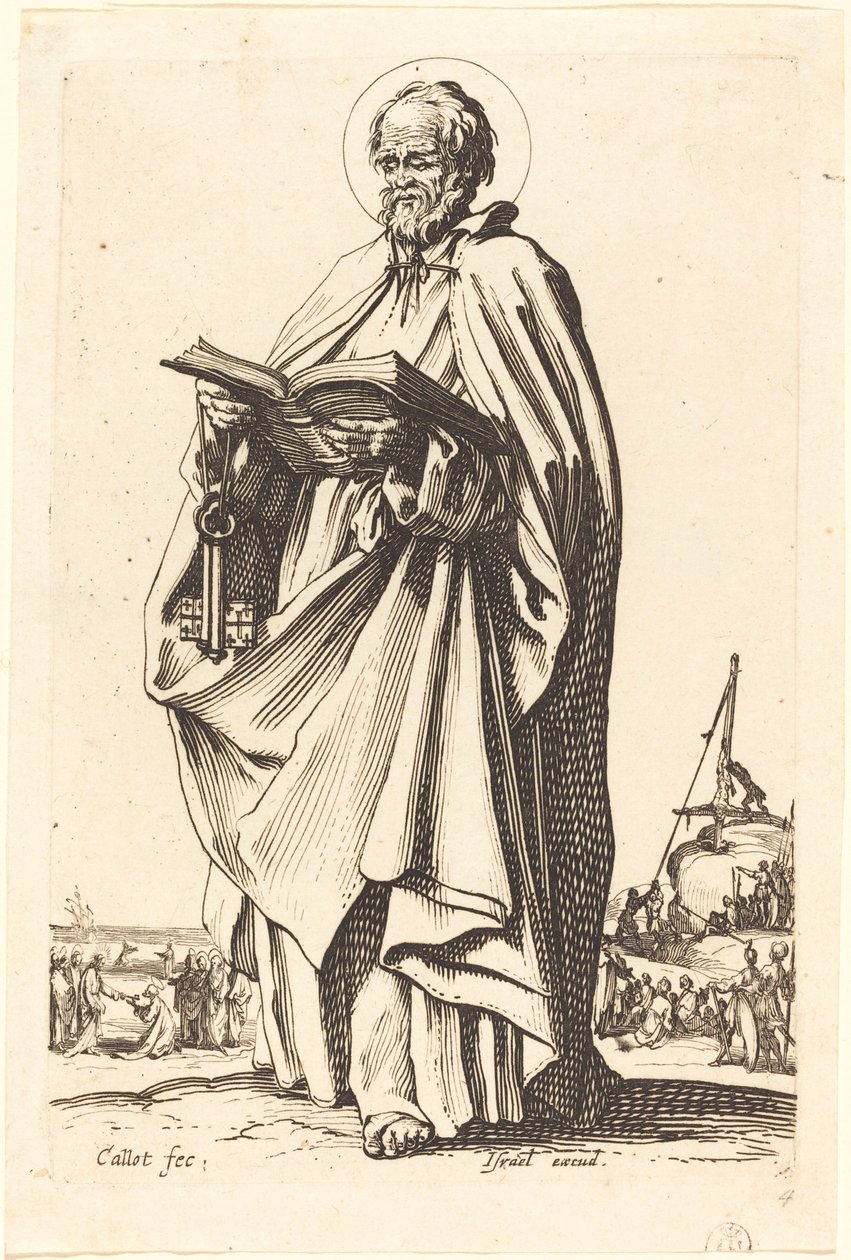 Szent Péter, 1631-ben jelent meg. alkotó: Jacques Callot