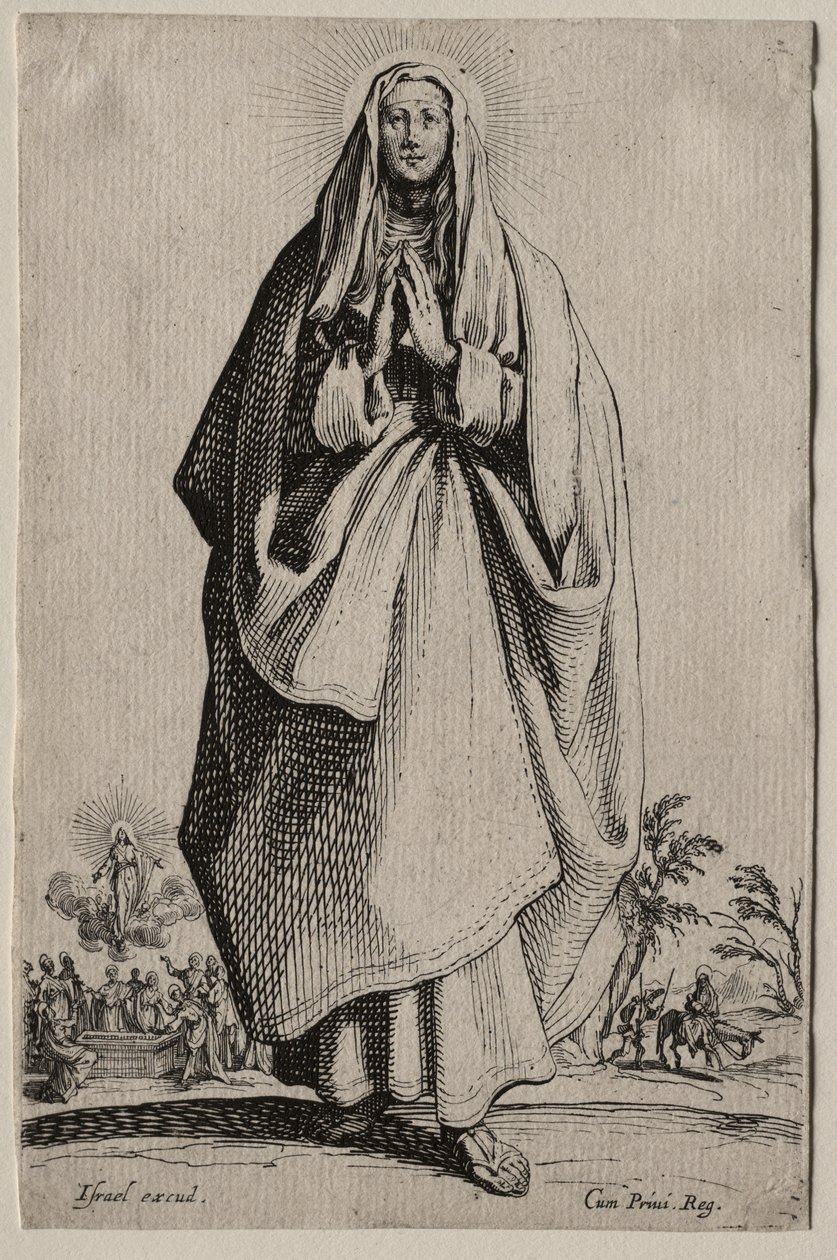 A Megváltó Boldogságos Szűz Mária szentjei Icons/Les Grands Apôtres (A nagy apostolok): La Sainte Vierge (A Szent Szűz) alkotó: Jacques Callot
