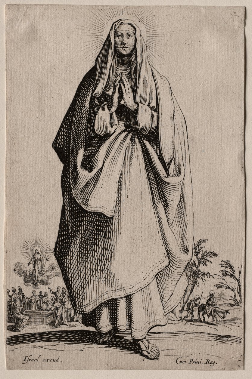 A Megváltó Boldogságos Szűz Mária szentjei Icons/Les Grands Apôtres (A nagy apostolok): La Sainte Vierge (A Szent Szűz) alkotó: Jacques Callot