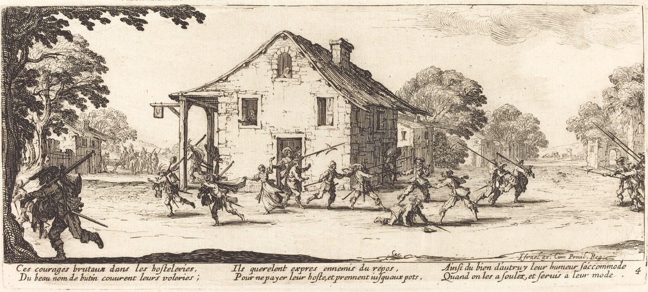 Fosztogatás jelenete alkotó: Jacques Callot