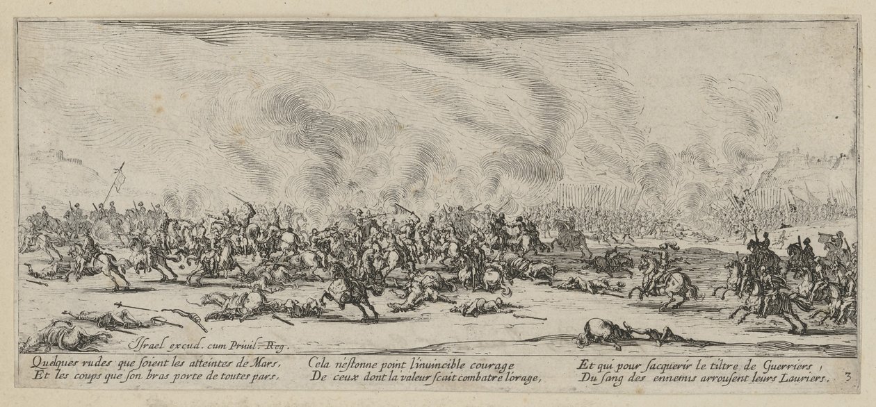 Csata, a „A háború borzalmai” című sorozat 3. része alkotó: Jacques Callot