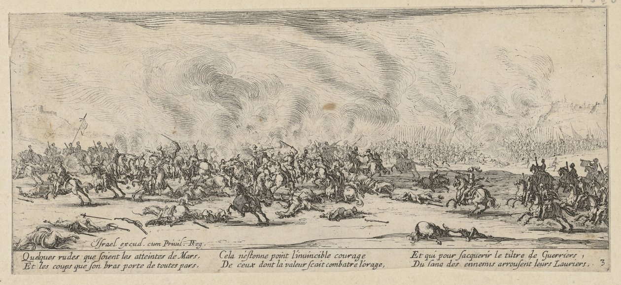 Csata, a „A háború borzalmai” című sorozat 3. része alkotó: Jacques Callot