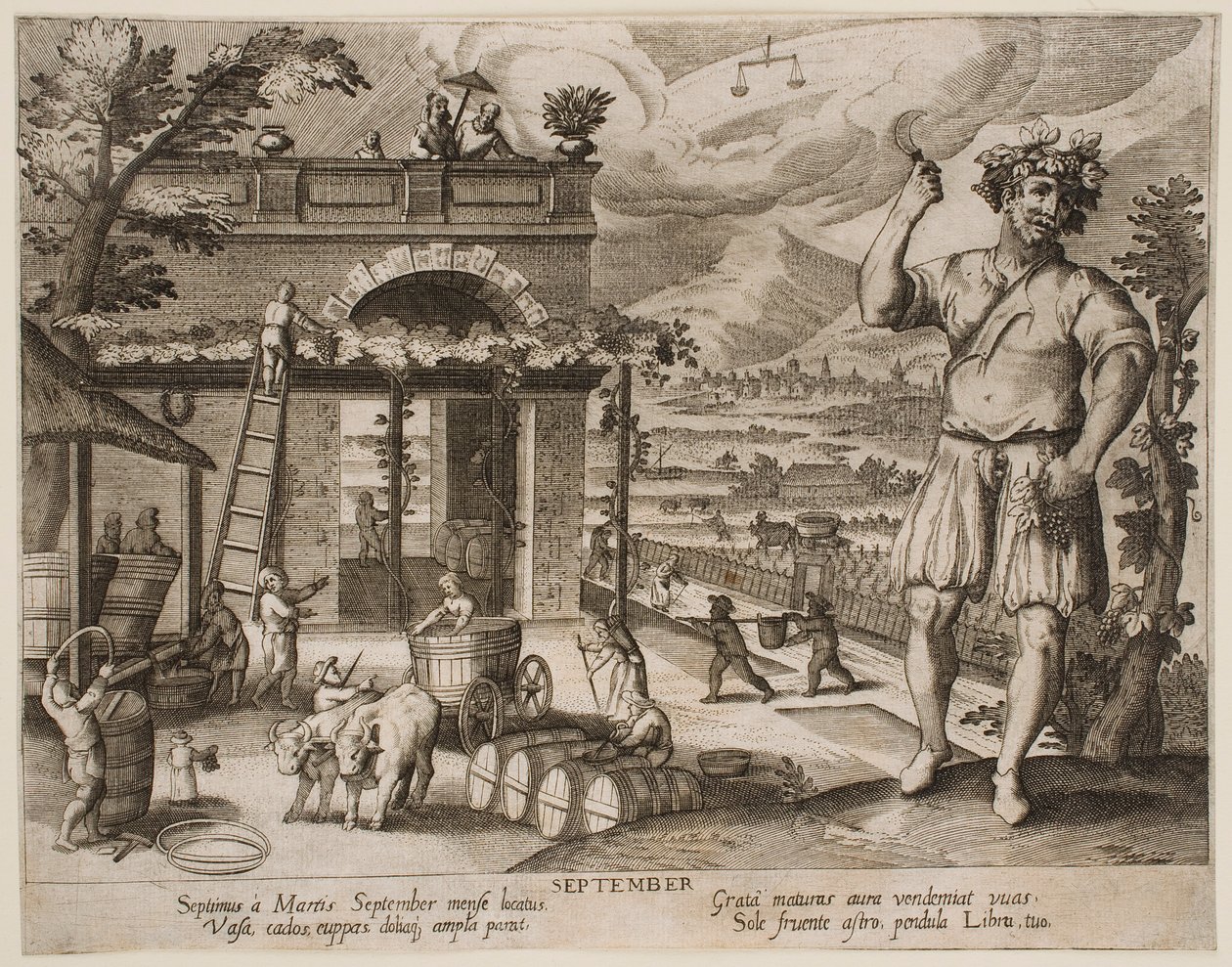 Szeptember, „A hónapok” sorozatból alkotó: Jacques Callot