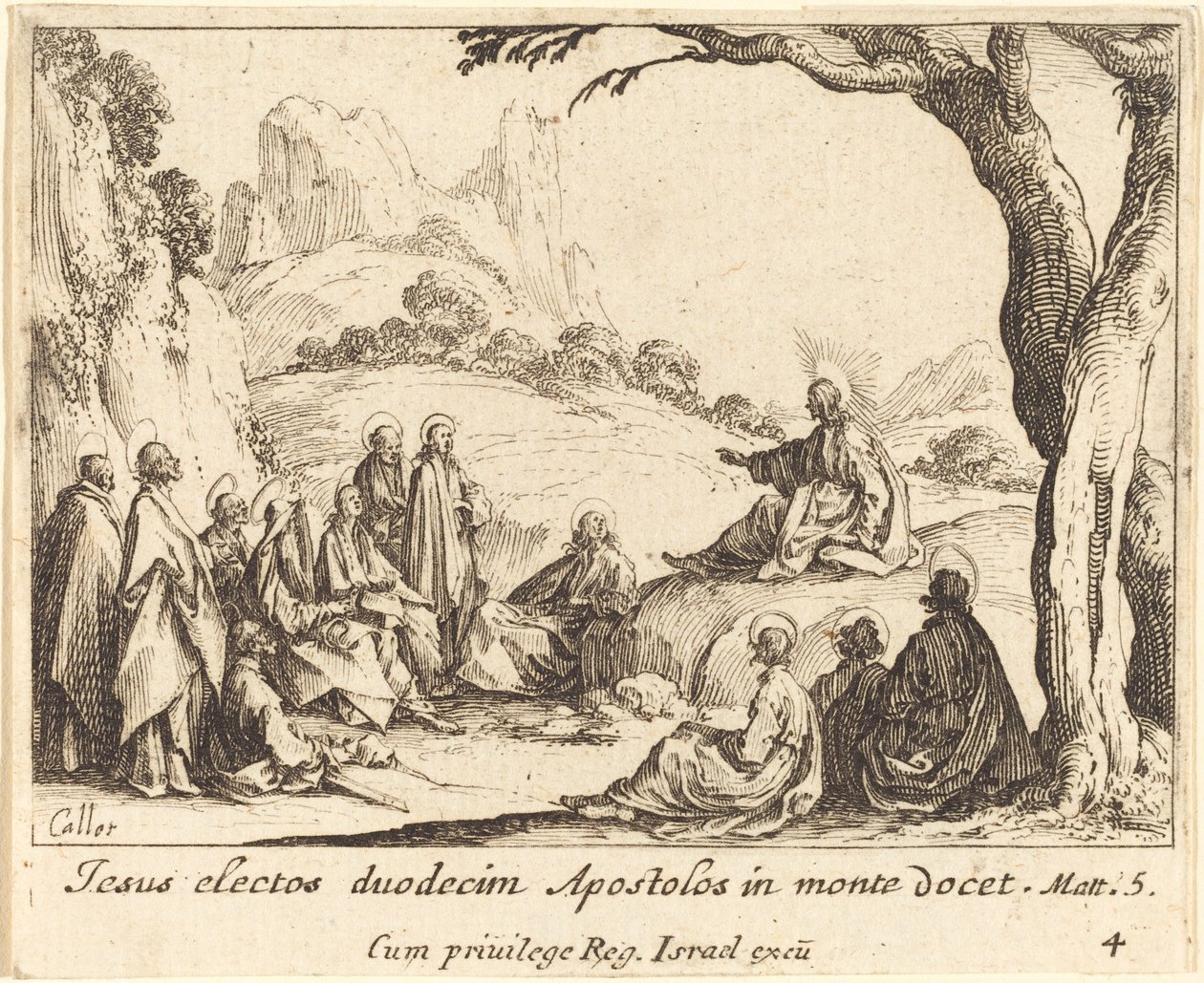 Hegyi beszéd alkotó: Jacques Callot