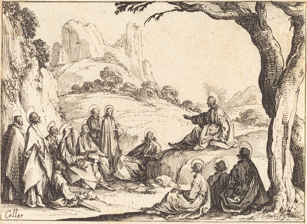 Hegyi beszéd, 1635. alkotó: Jacques Callot