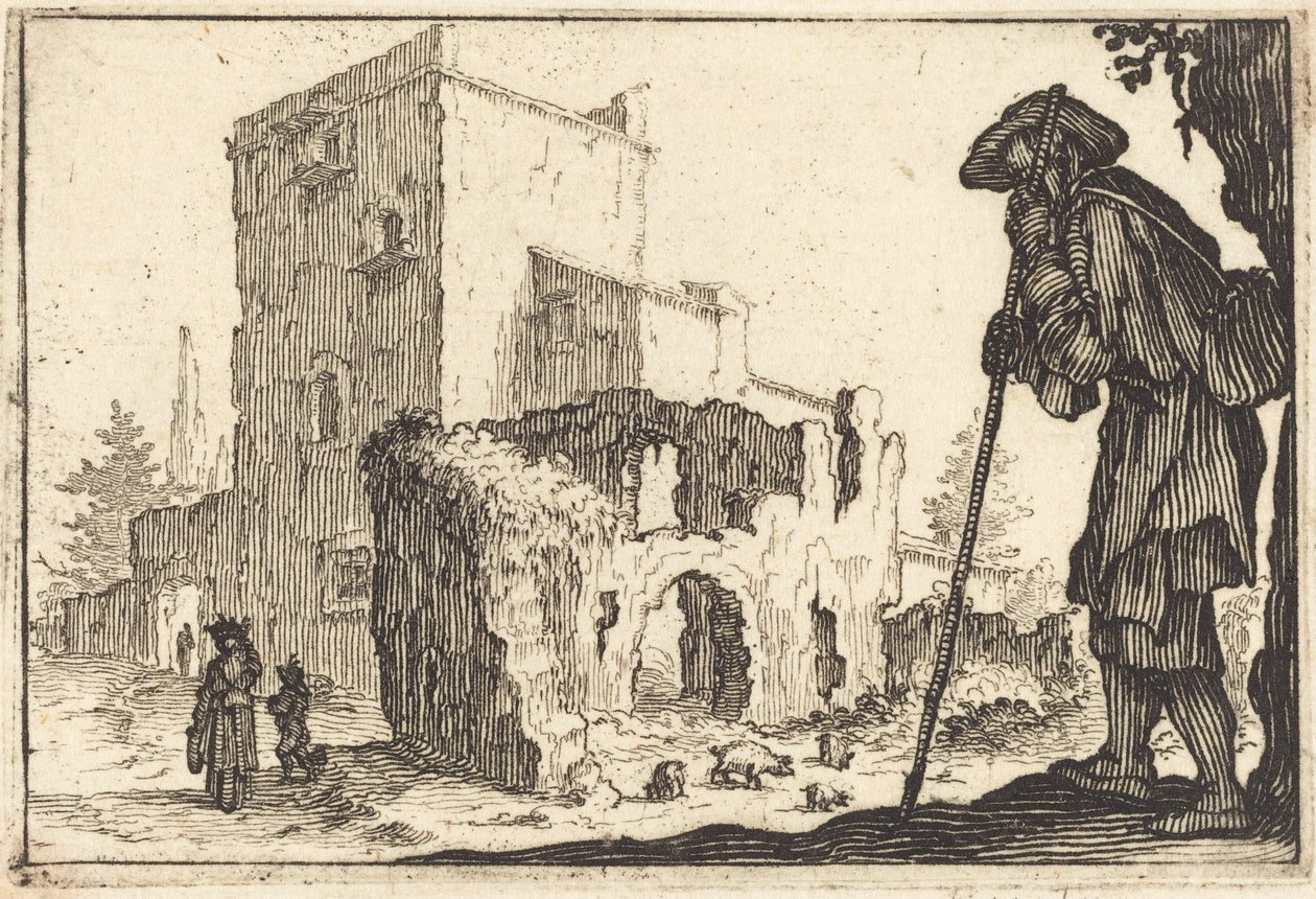 Pásztor és romok alkotó: Jacques Callot