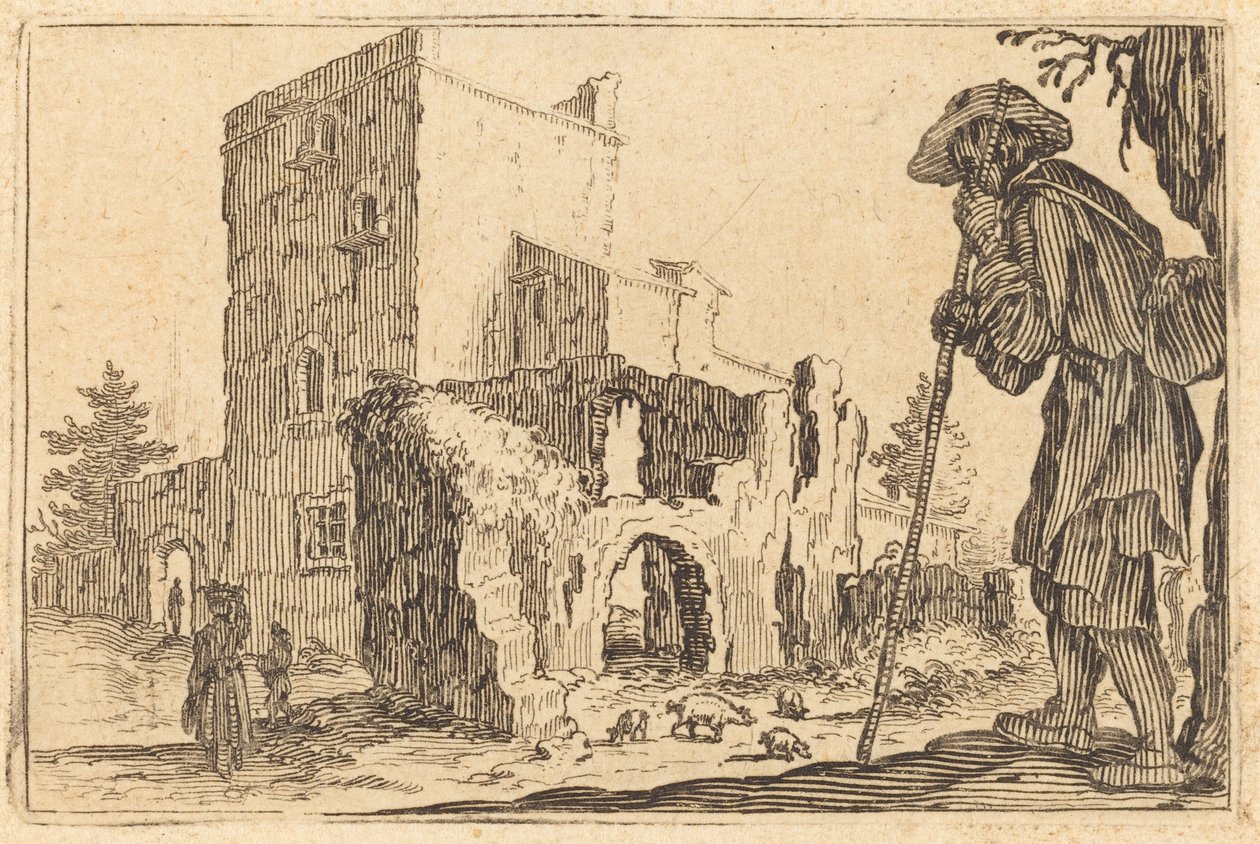 Pásztor és romok alkotó: Jacques Callot