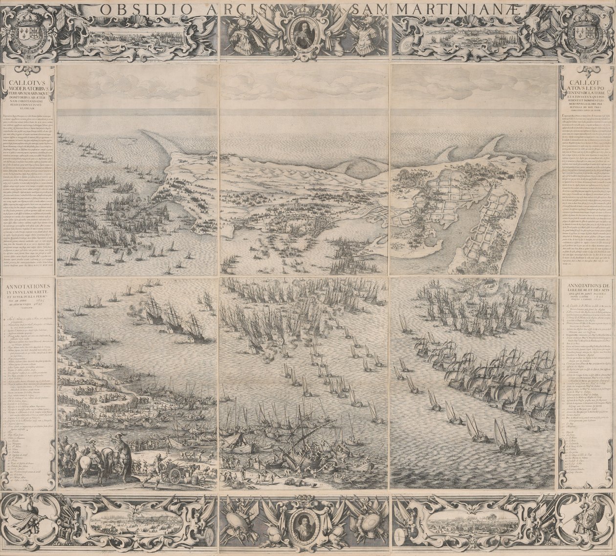 Szent Márton Citadella ostroma a Ré-szigeten alkotó: Jacques Callot