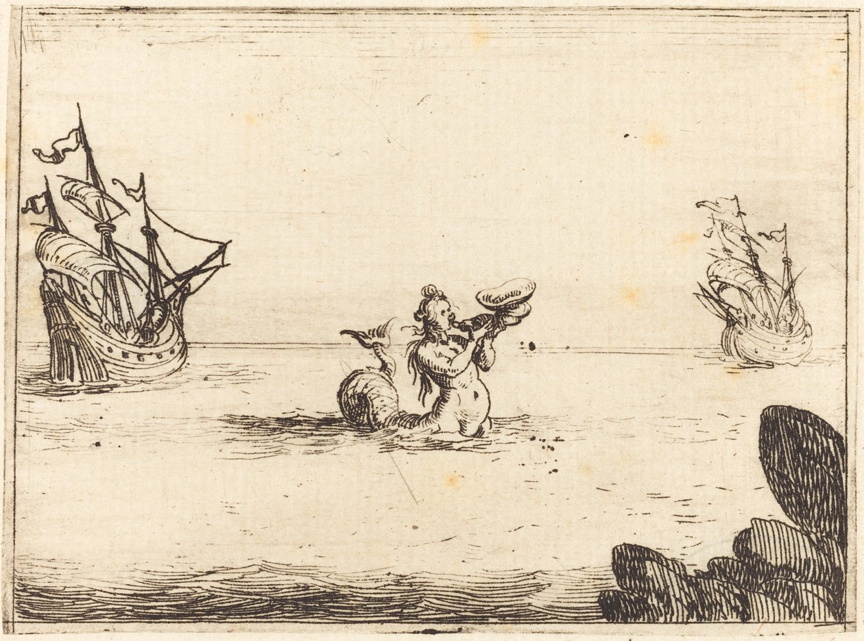 Sziréna két hajó között alkotó: Jacques Callot
