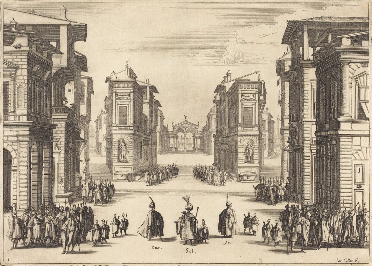 Szulejmán, I. felvonás alkotó: Jacques Callot