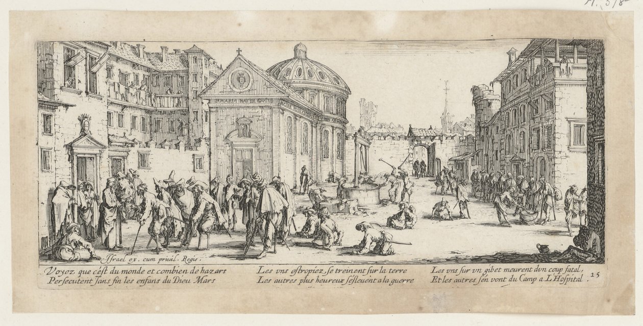 Kórház, a „A háború borzalmai” című sorozat 15. része alkotó: Jacques Callot