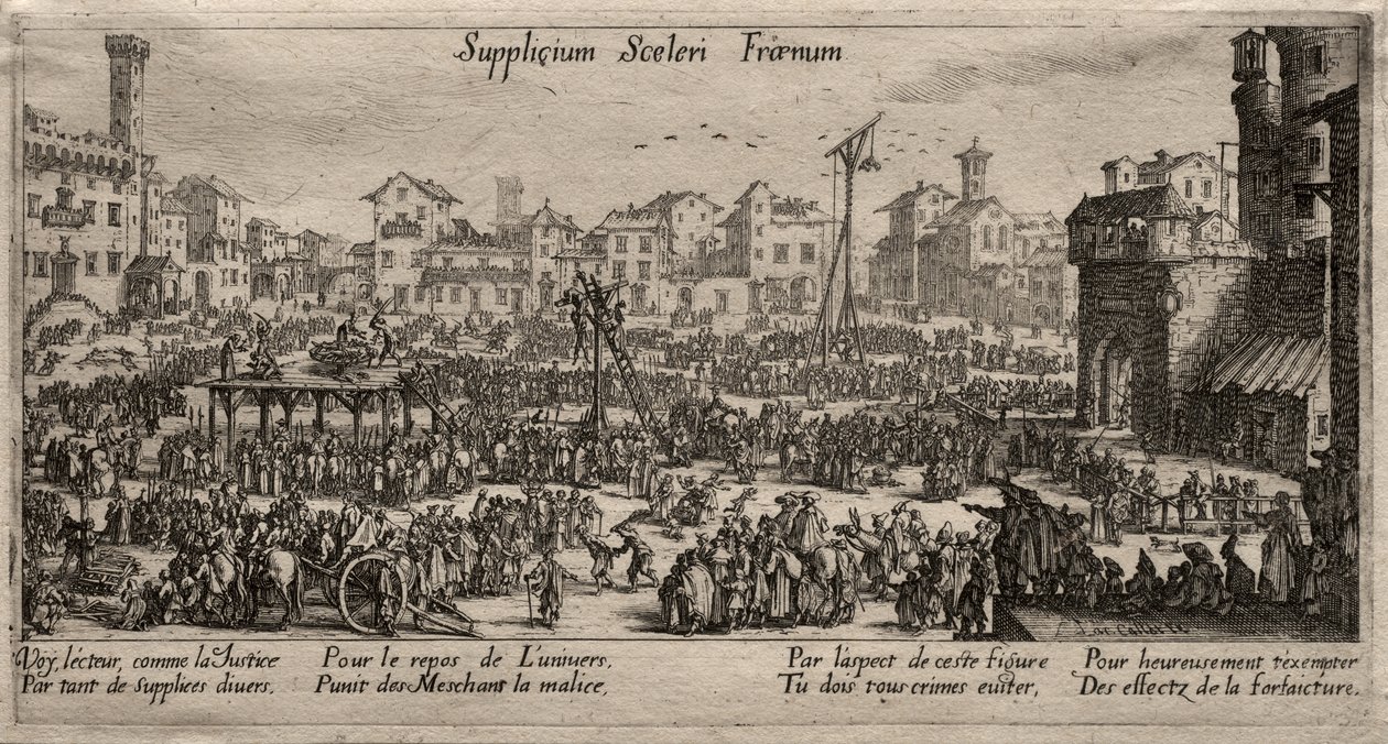 A büntetés, a bűn fékje (A büntetések) alkotó: Jacques Callot
