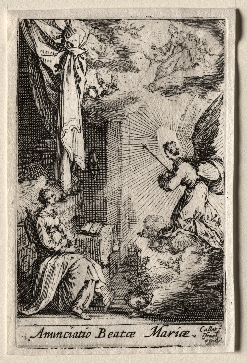 A Szűz élete: Az Angyali üdvözlet alkotó: Jacques Callot