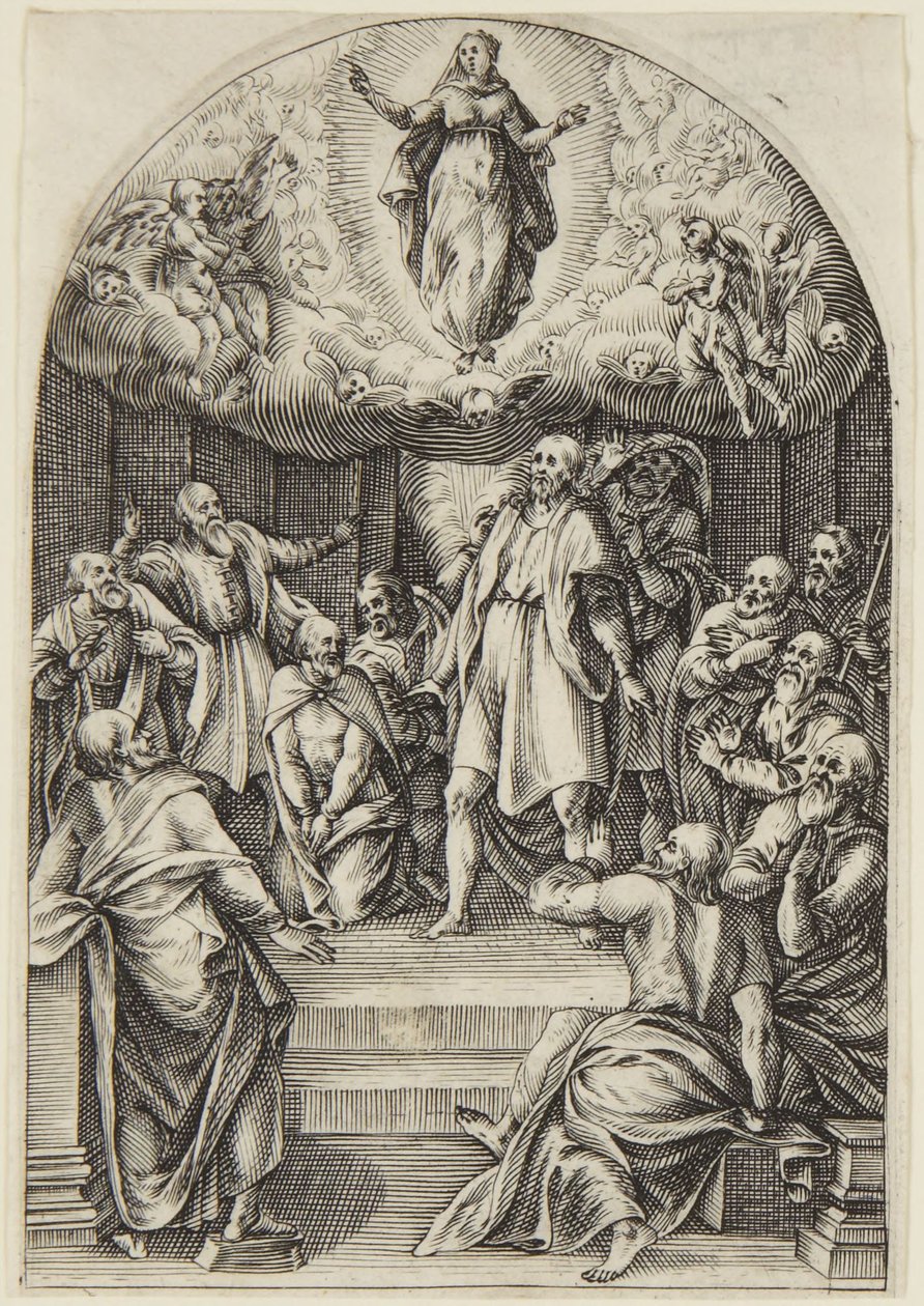 Mária mennybevétele alkotó: Jacques Callot
