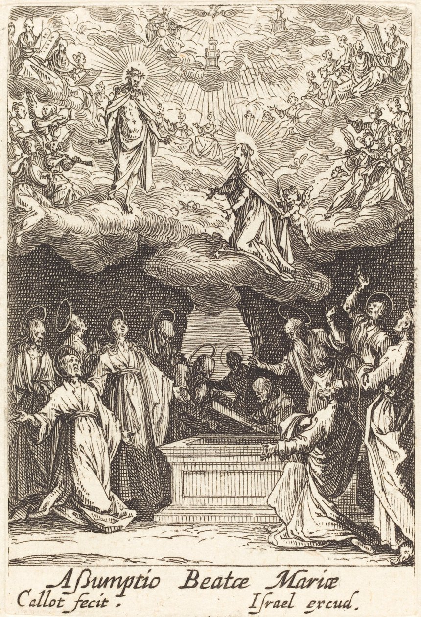 Szűz mennybemenetele, 1630-ban vagy azt követően. alkotó: Jacques Callot