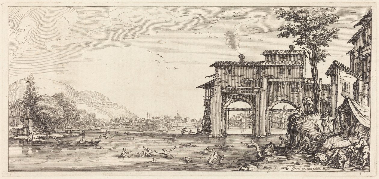 Fürdőzők alkotó: Jacques Callot