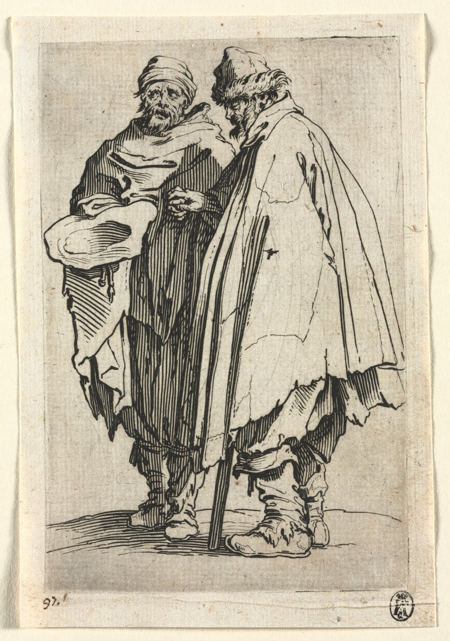 A koldusok: A vak ember és társa alkotó: Jacques Callot