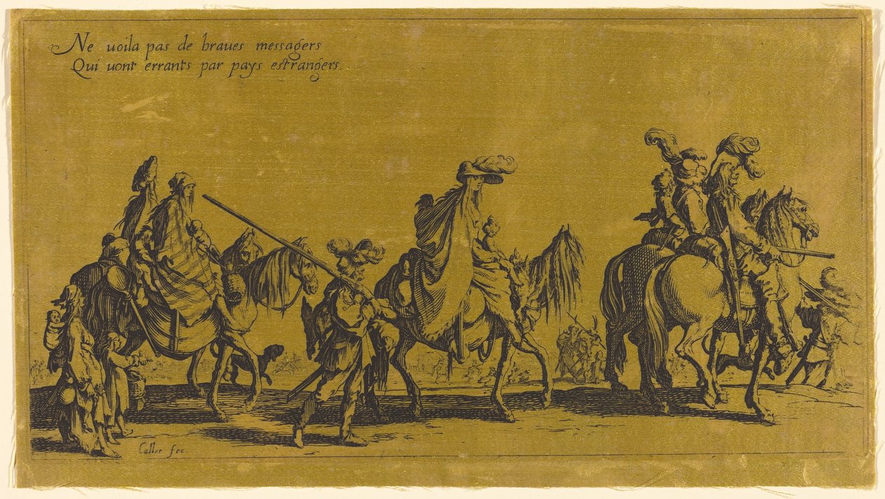 Die Bohemiens marschieren: Die Vorhut alkotó: Jacques Callot