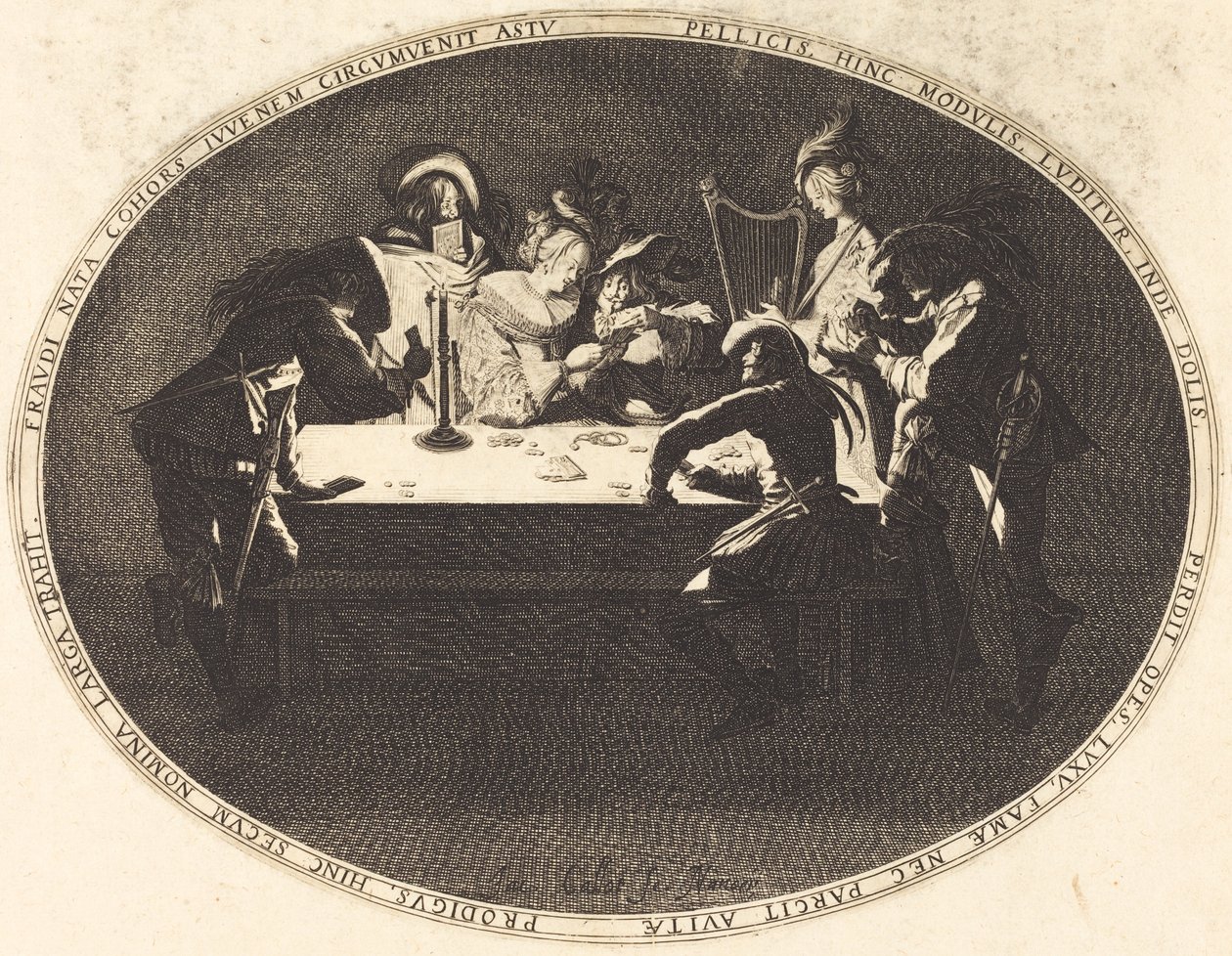 A kártyajátékosok alkotó: Jacques Callot