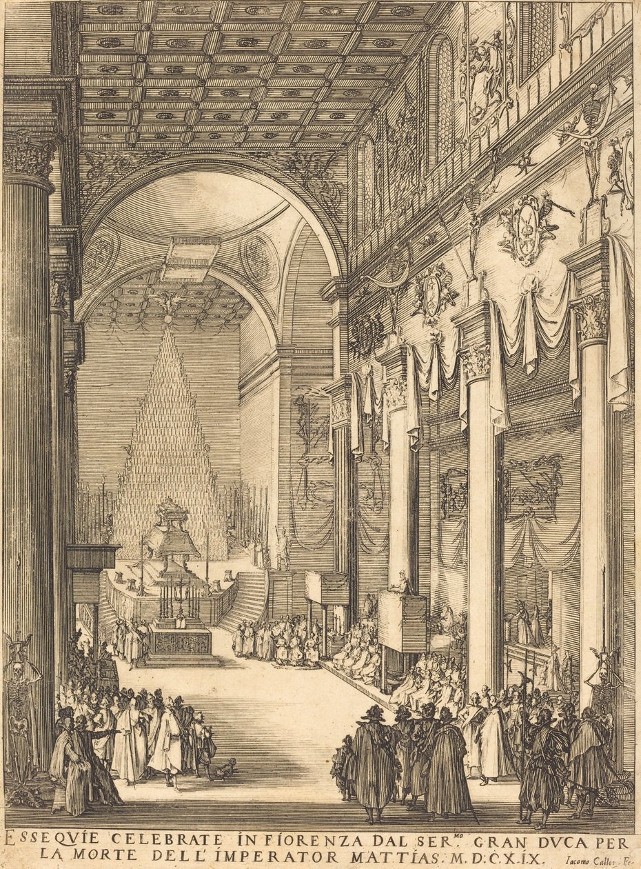 Mátyás császár katafalkja alkotó: Jacques Callot