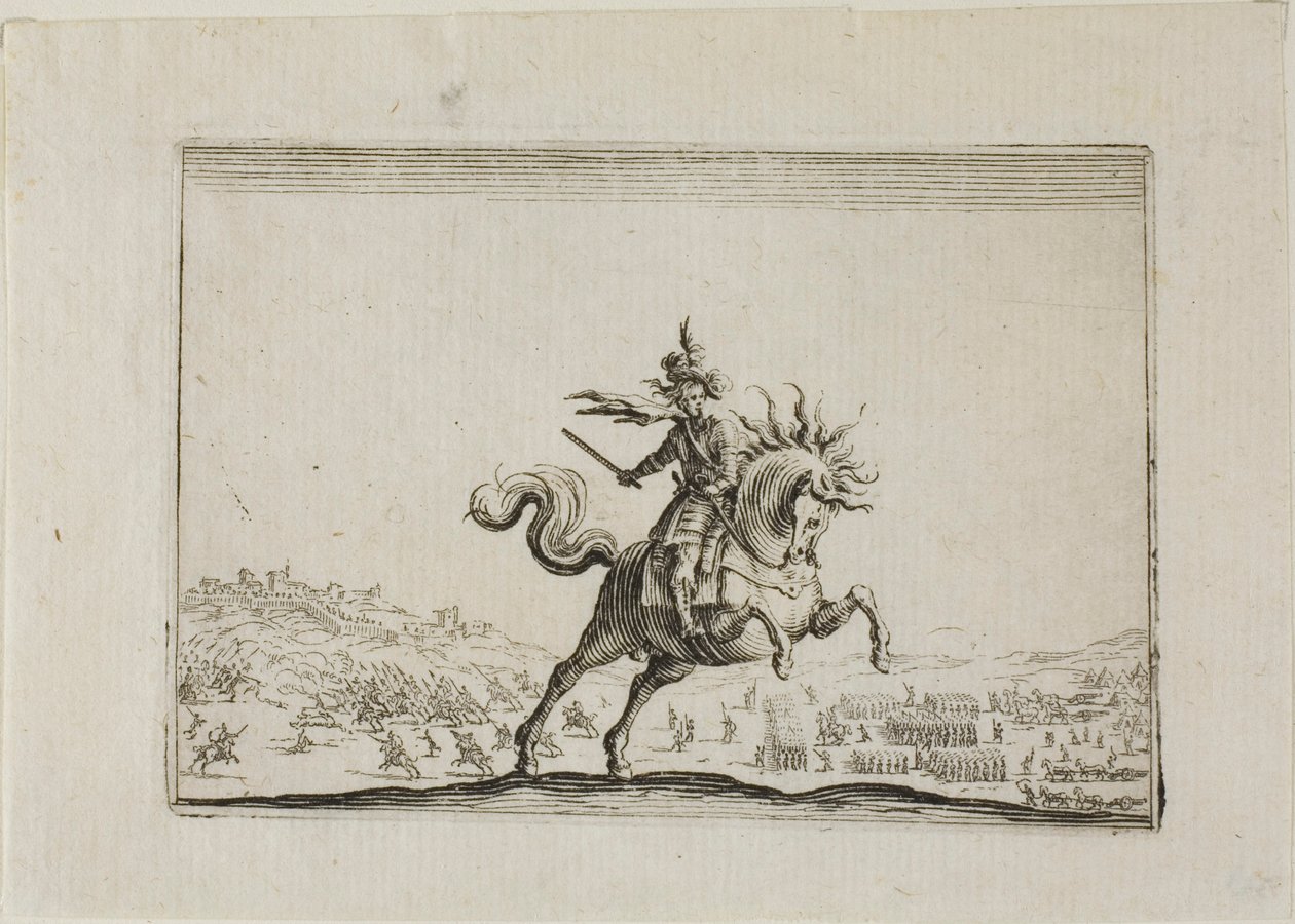 The Commander on Horseback, a The Caprices-ből alkotó: Jacques Callot