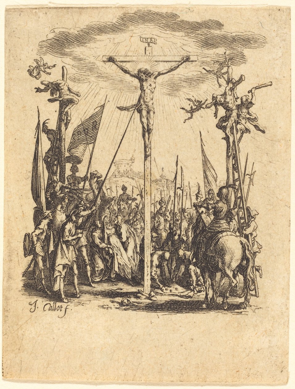 A keresztre feszítés alkotó: Jacques Callot