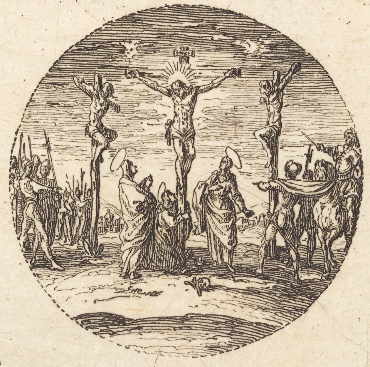 A keresztre feszítés alkotó: Jacques Callot
