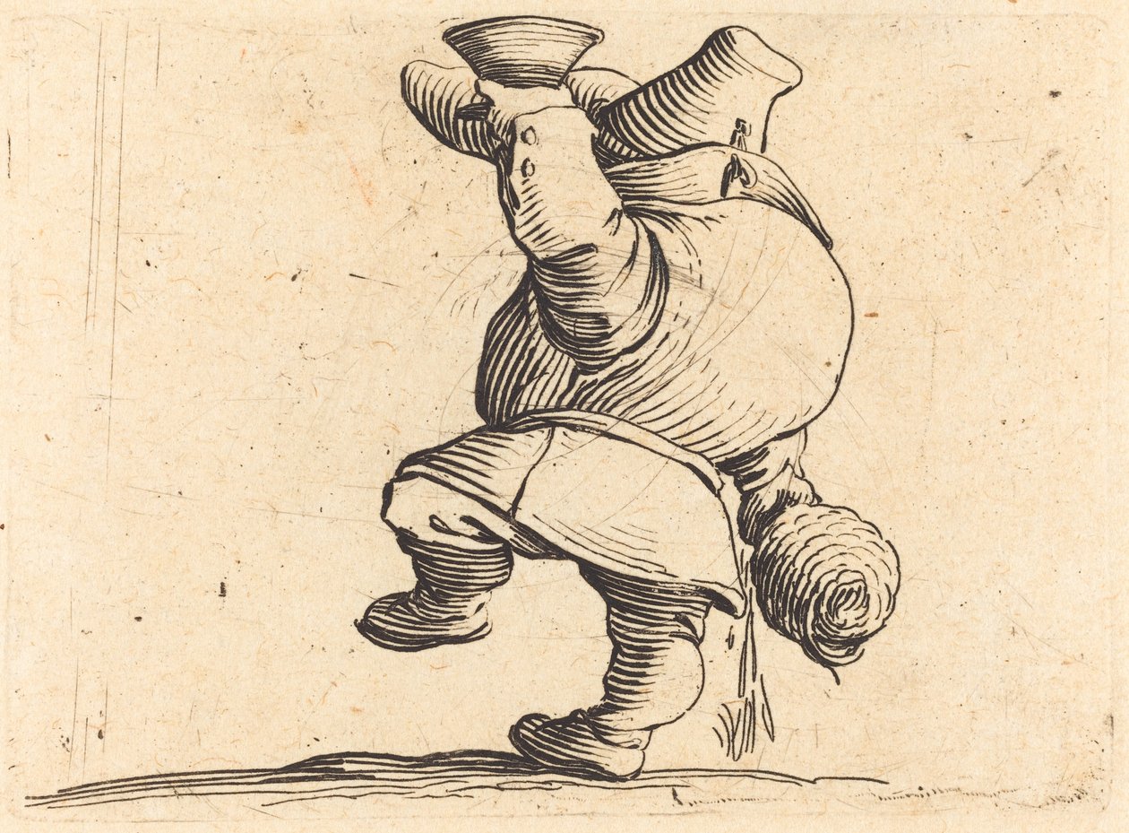 Az ivó, hátulnézet alkotó: Jacques Callot