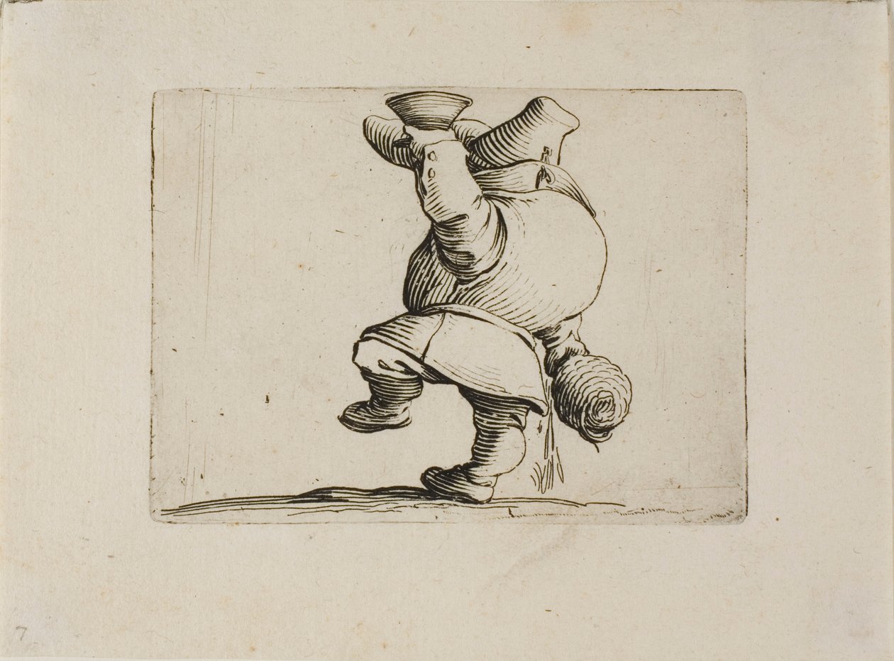 Az ivó hátulról, a Varie Figure Gobbitól alkotó: Jacques Callot