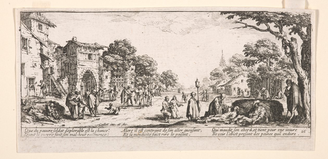 A haldoklók az út mellett alkotó: Jacques Callot