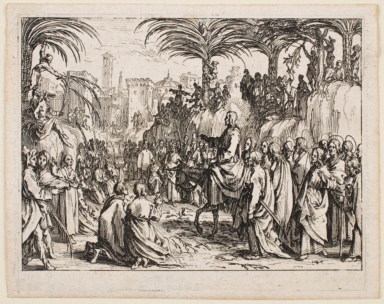 A jeruzsálemi bevonulás, „Az Újszövetség” sorozatból alkotó: Jacques Callot