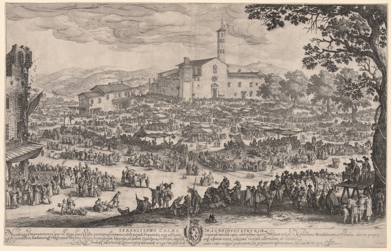 A vásár az Imprunetában alkotó: Jacques Callot