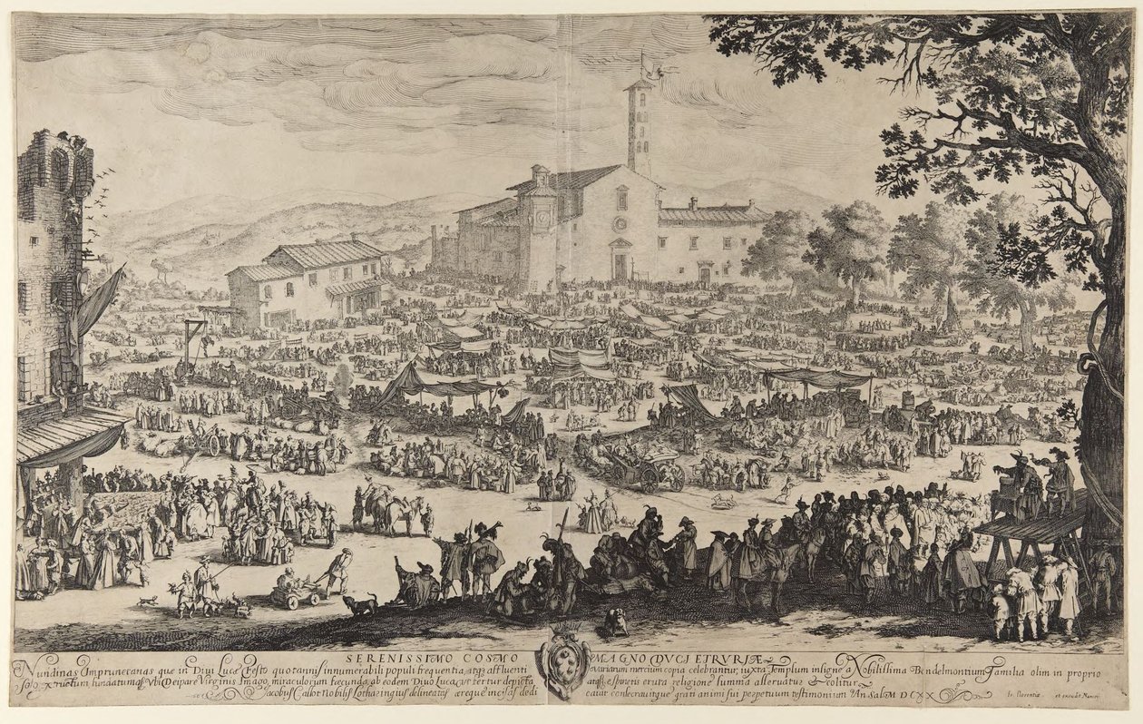 Vásár Imprunetában alkotó: Jacques Callot