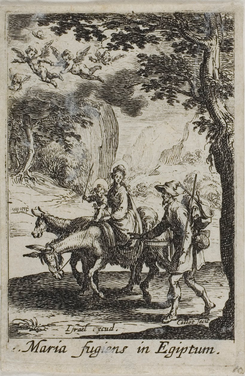 Az egyiptomi menekülés, a Szűz Mária életéből alkotó: Jacques Callot