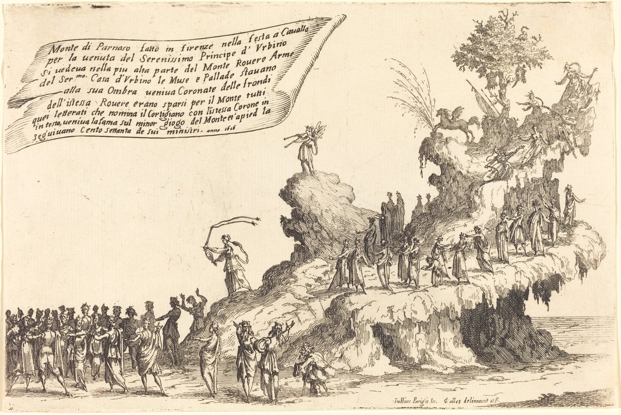 A Parnasszus-hegy úszója alkotó: Jacques Callot