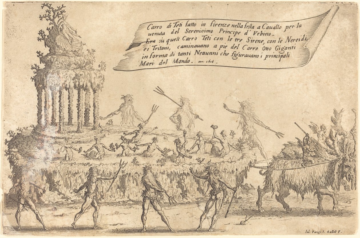 Thetis úszója alkotó: Jacques Callot