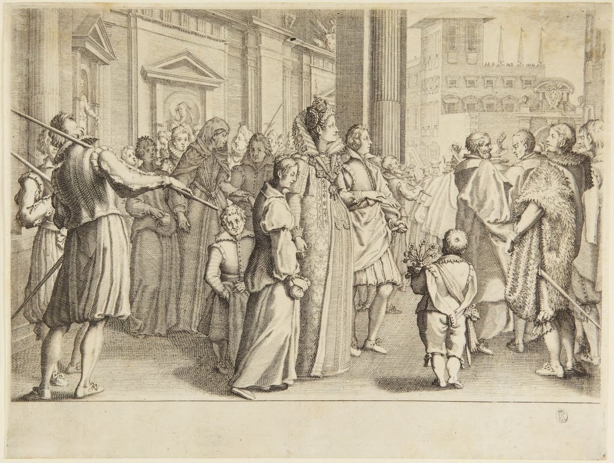 Maria Maddalena nagyhercegné és a hozomány ünnepe alkotó: Jacques Callot