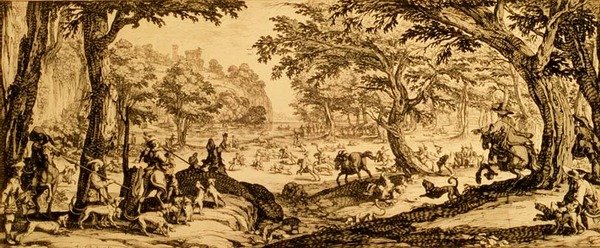 A nagy vadászat (metszet) alkotó: Jacques Callot