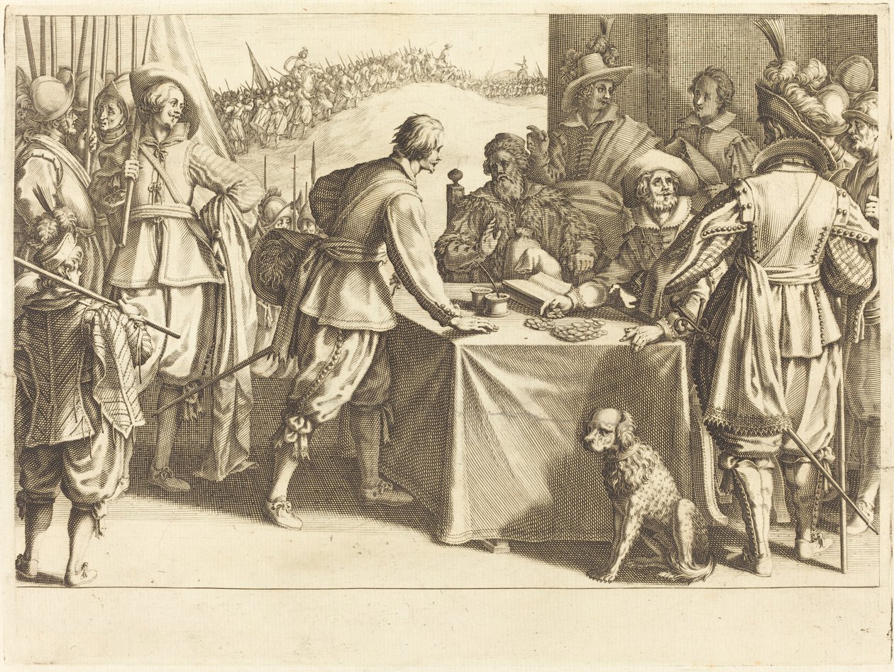 A csapatok bérbeadása alkotó: Jacques Callot