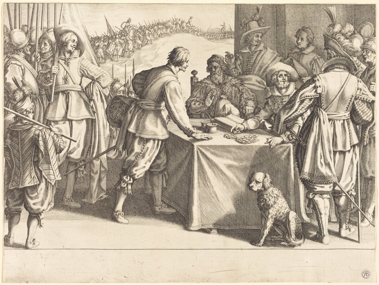 A csapatok toborzása alkotó: Jacques Callot