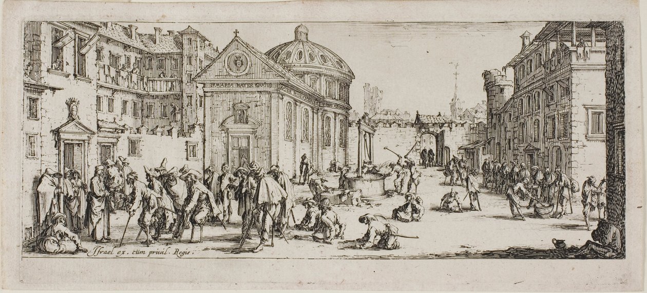 A kórház, tizenötödik tábla A háború nyomorúságaiból alkotó: Jacques Callot