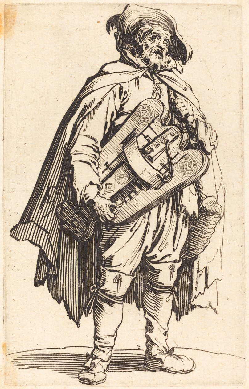 A Hurdy-Gurdy játékos alkotó: Jacques Callot