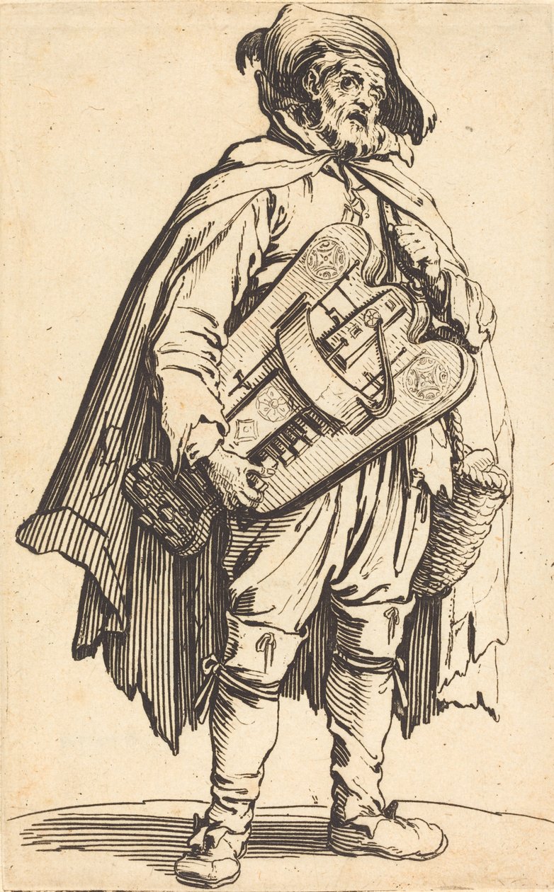 A Hurdy-Gurdy játékos alkotó: Jacques Callot