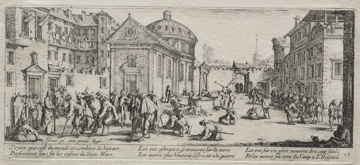 A háború nagy nyomorúságai: A kórház, 1633. alkotó: Jacques Callot