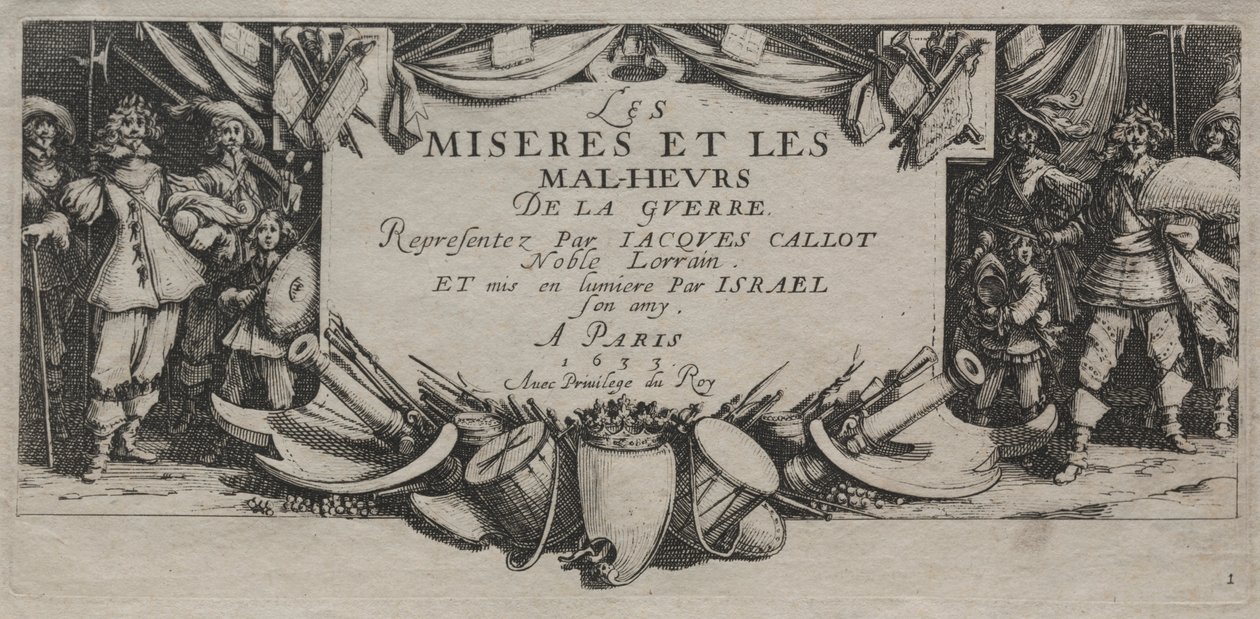 A háború nagy nyomorúságai: Címlap alkotó: Jacques Callot