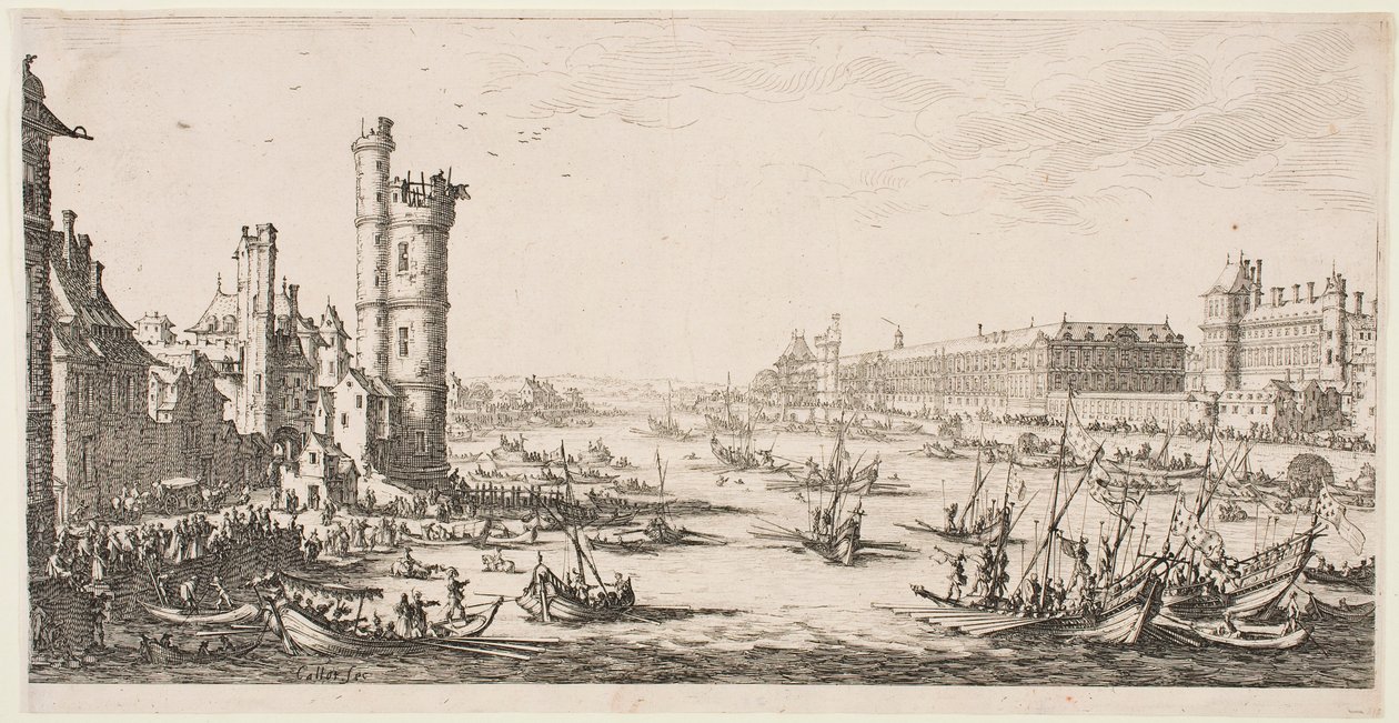 Párizs nagy látképei: a Louvre látképe alkotó: Jacques Callot