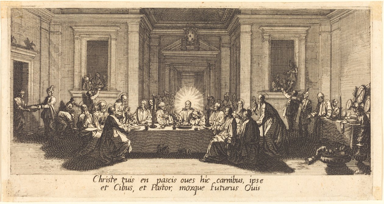 Az utolsó vacsora c. 1618. alkotó: Jacques Callot
