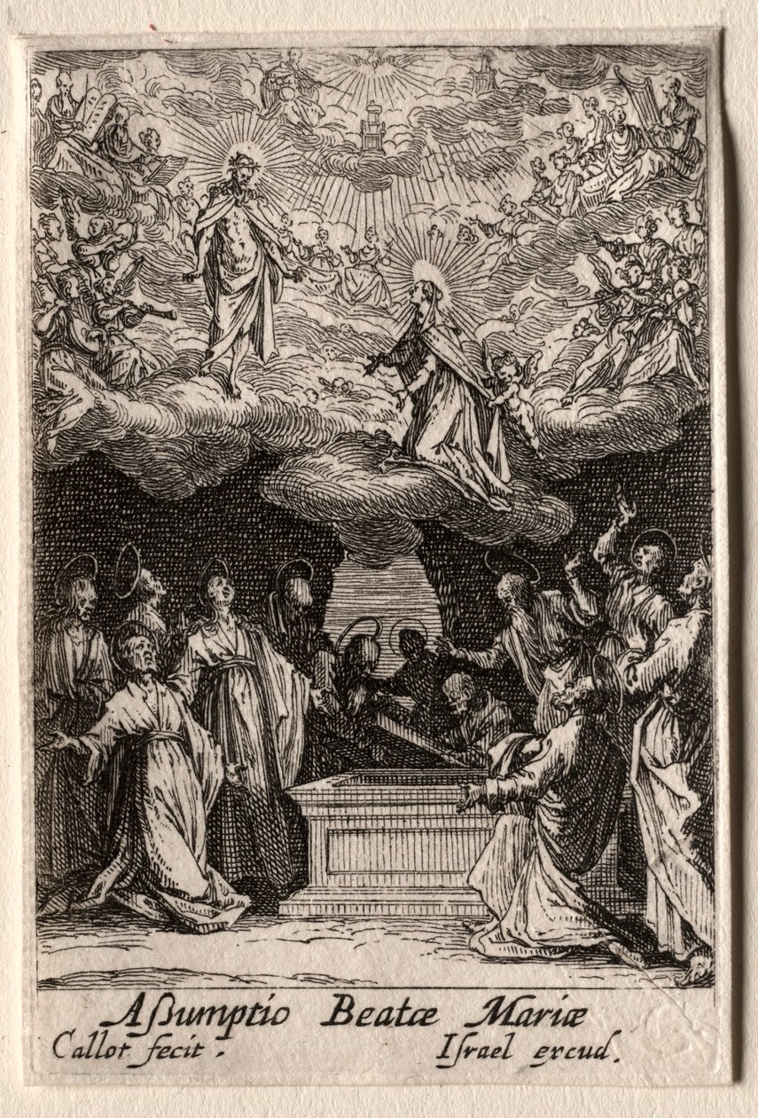 A Szűz élete: A Szűzanya mennybemenetele. alkotó: Jacques Callot