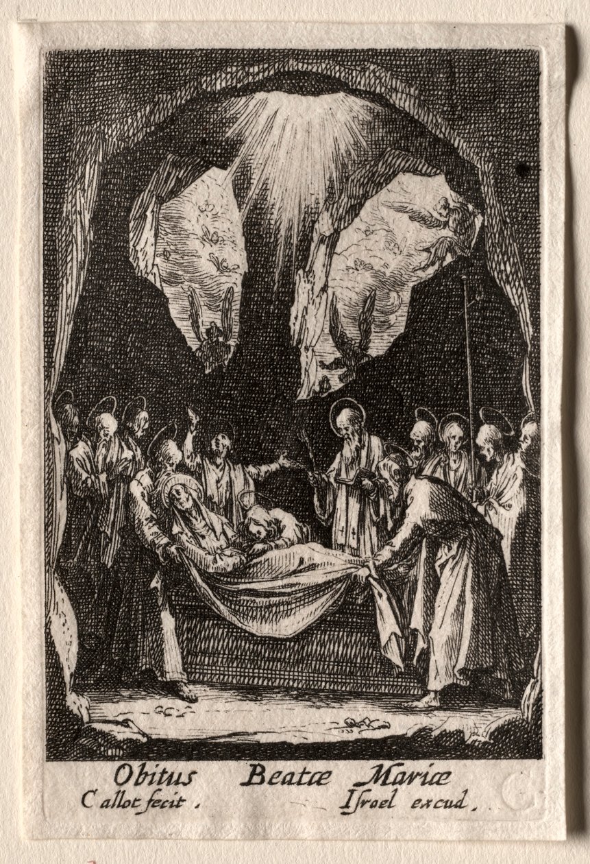 A Szűz élete: A Szűz síremléke. alkotó: Jacques Callot